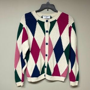Vintage Accordeon Knit Cardigan size M